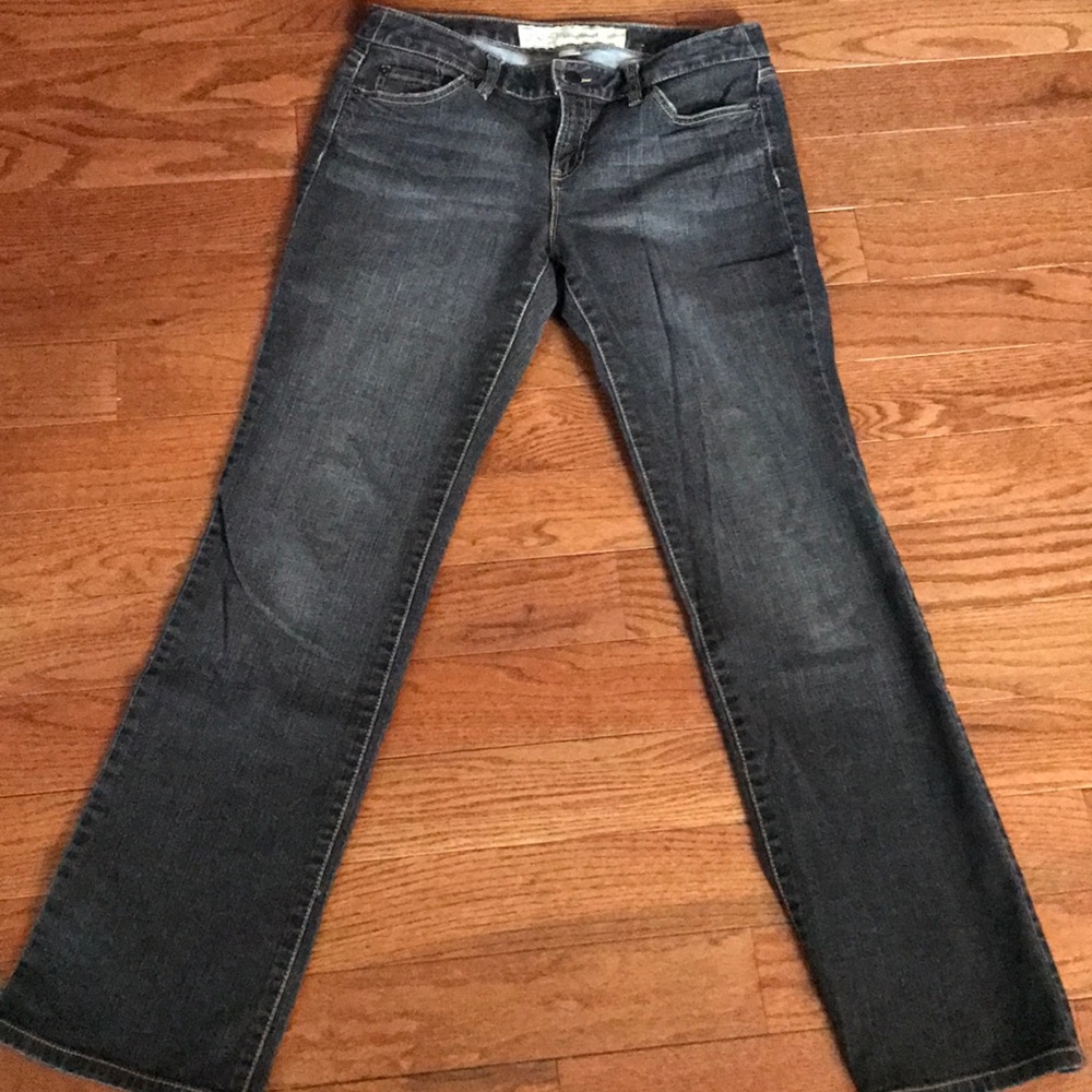 Ann Taylor Loft Slim Boot Cut Black Washed Jeans